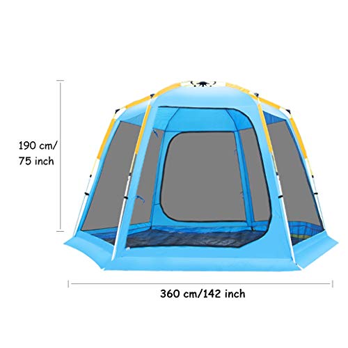 ZAQI Tiendas Campafia Gran Tienda instantánea for 4-5 Personas, Refugio for Tiendas al Aire Libre/for Acampar/excursiones for niños, Resistente al Agua Plegable Resistente, Azul