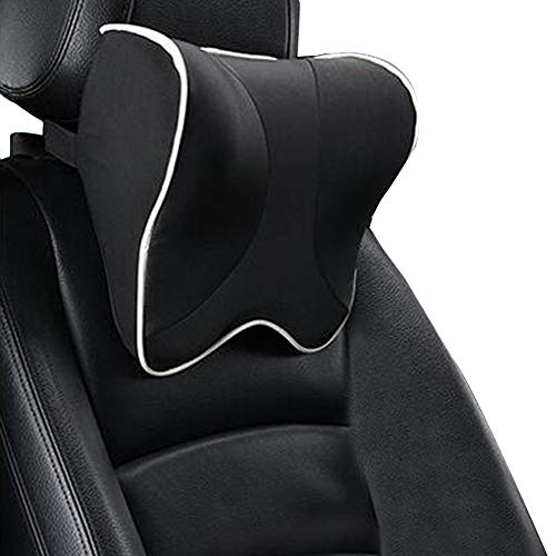ZATOOTO Reposacabezas Coche - Cojines para Conductores, Cojin Asiento Coche Espuma de Memoria para Adulto y niño, Negro