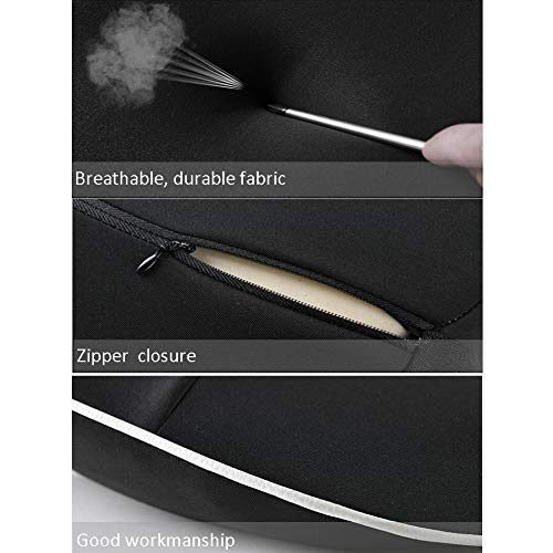 ZATOOTO Reposacabezas Coche - Cojines para Conductores, Cojin Asiento Coche Espuma de Memoria para Adulto y niño, Negro