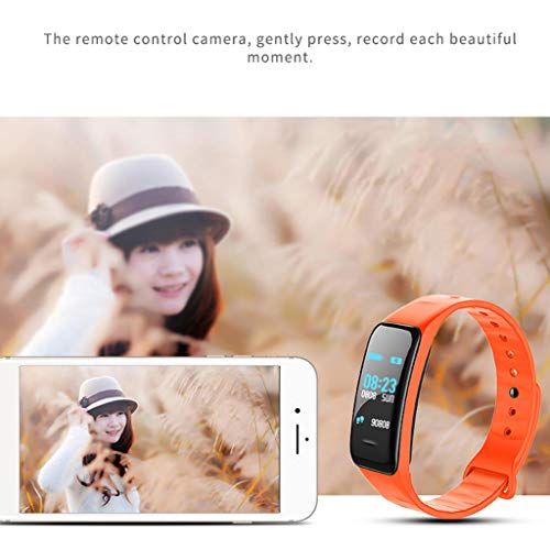 ZChun Reloj Rareador de fitn con Monitor de Ritmo cardíaco, C1 Plus Deportes igentes Aptitud del Reloj rareadores, podóm Walking Hombres Mujeres (Rojo/Azul/Negro/púrpura)