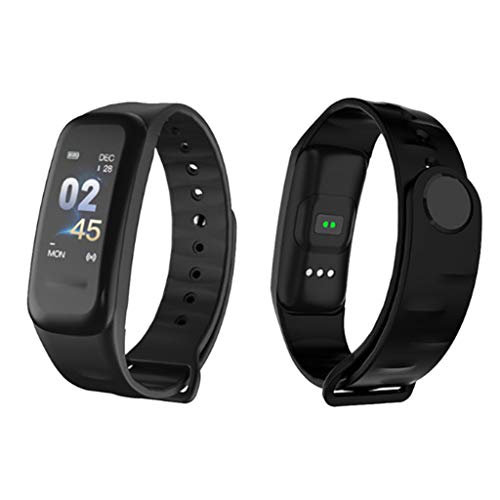 ZChun Reloj Rareador de fitn con Monitor de Ritmo cardíaco, C1 Plus Deportes igentes Aptitud del Reloj rareadores, podóm Walking Hombres Mujeres (Rojo/Azul/Negro/púrpura)