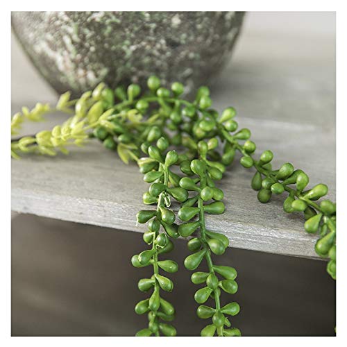 Zcm Flores Artificiales Las Plantas Artificiales de Goma Suave lágrimas Amante Sala de Falsa Oficina Flores pote de siembra de Frijol plástico Buda Flores Artificiales Que Viven (Color : Green)