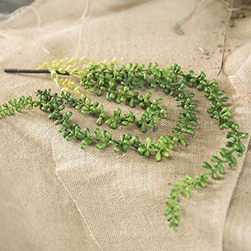 Zcm Flores Artificiales Las Plantas Artificiales de Goma Suave lágrimas Amante Sala de Falsa Oficina Flores pote de siembra de Frijol plástico Buda Flores Artificiales Que Viven (Color : Green)