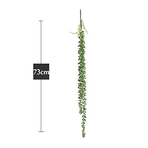 Zcm Flores Artificiales Las Plantas Artificiales de Goma Suave lágrimas Amante Sala de Falsa Oficina Flores pote de siembra de Frijol plástico Buda Flores Artificiales Que Viven (Color : Green)