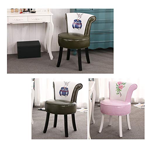 ZDY Shabby Chic Chair/Fan Back Chair/Sillas y taburetes/Baroque Piano Chair/Silla de Banco Acolchada, Patas de Madera Maciza/tapizadas, para vestidor/Sala de Estar/Dormitorio/Restaurante