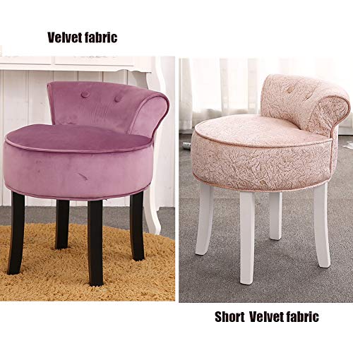 ZDY Silla Shabby Chic/Taburetes/Silla de Piano barroca/Taburete de Maquillaje/Silla de Banco Acolchada, Patas de Madera Maciza/tapizadas, para vestidor/Sala de Estar/Dormitorio/Restauran