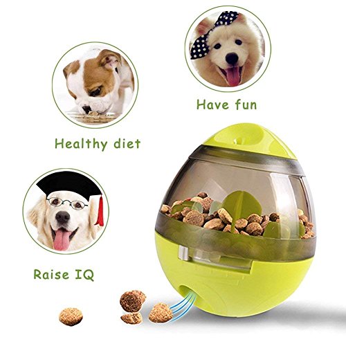 Zellar Dispenser De Premios Juguete Para Perros - Pelota Para Premios de Perros / Dispenser de Comida / Juguetes Interactivos / Pelota de Premios Para Perros y gatos Pequeños y Medianos (Verde)