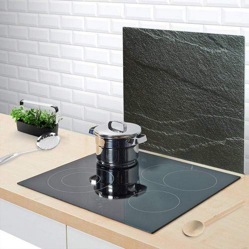 Zeller 26255 - Tabla para cortar de cristal, granito antracita, 52 x 30 cm, Set con 2 unidades