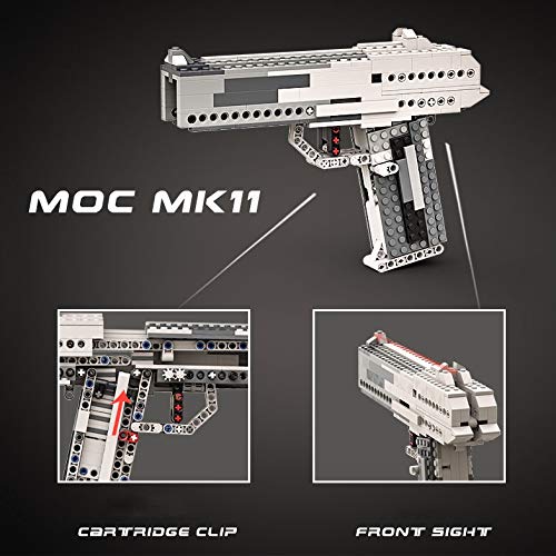 Zenghh Bloques de Construcción de puzzle fresco bricolaje Moc MK11 Rifle del Ejército del juguete del kit de emisiones diseño de la bala militar SWAT soldado arma pequeña modelo 3D Diamond mecánica ar