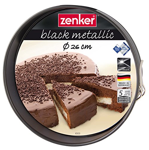Zenker Molde desmontable 1 fondo BLACK METALLIC en acero con revestimiento antiadherente Teflon. Negro. Ø26x6,5cm. 1 ud.