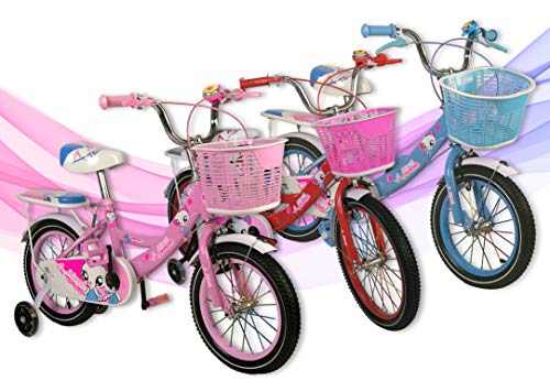 Zerimar Bicicletas Infantiles para niñas| Bici con ruedines y Cesta| Bici niña | Bicicleta niños 14,16,18 Pulgadas | Bicicletas niñas 3-7 años