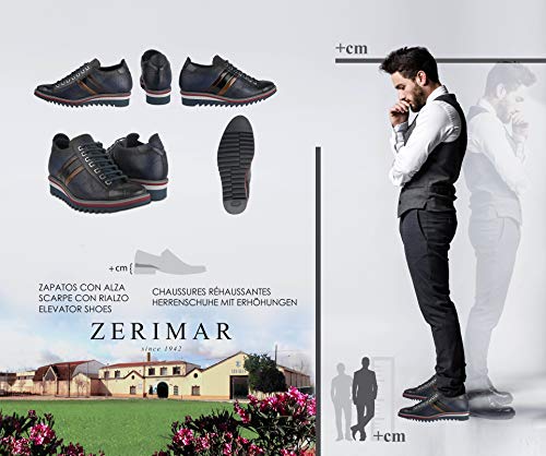 Zerimar Zapatos con Alzas Hombre | Zapatos Deportivos con Alzas Que Aumenta su Altura + 7 cm | Zapatillas Hombre de Vestir | Fabricados en España