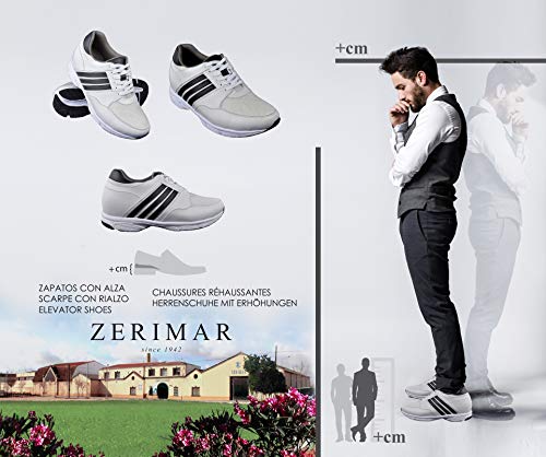 Zerimar Zapatos con Alzas Hombre| Zapatos Deportivos con Alzas Que Aumenta su Altura + 8 cm| Zapatillas Hombre de Vestir| Zapatos Hombre Casuales