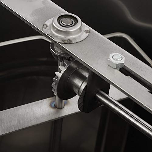 Zerone Acero Inoxidable Extractor de Miel Manual, 2 Marco or4 Marco,Gran Capacidad Extractor de Miel de Abejas Separador de Miel, Equipo de Apicultura (Dos Marcos)
