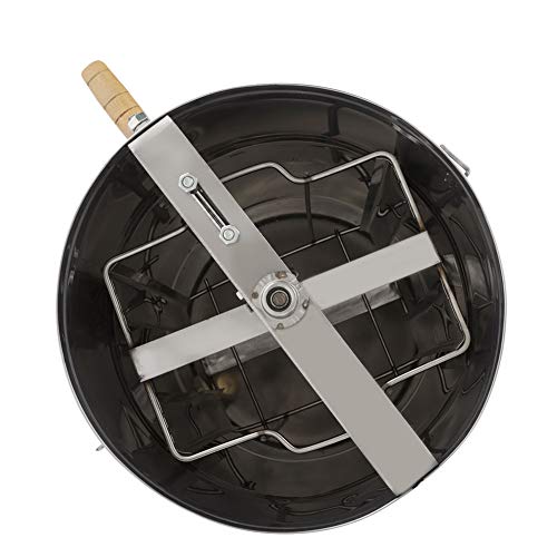 Zerone Acero Inoxidable Extractor de Miel Manual, 2 Marco or4 Marco,Gran Capacidad Extractor de Miel de Abejas Separador de Miel, Equipo de Apicultura (Dos Marcos)