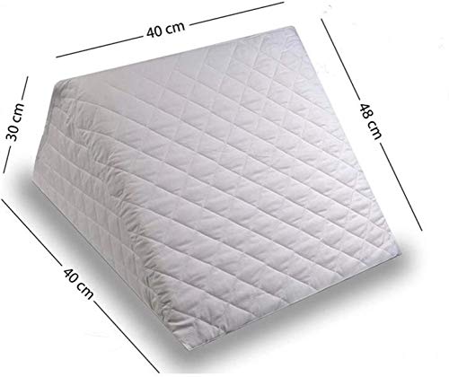ZETA TEX - Cojín con Forma de Cuña para Cama y Sofá, Sujeción de Espalda Almohada de Lectura 40 x 30 x 48 cm Texturas Home