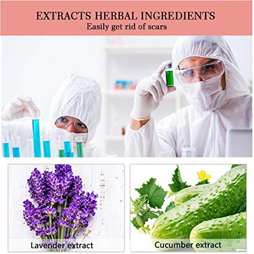 ZGBQ Crema removedora de Marcas de Estiramiento de Cicatrices de acné Crema Facial reparadora Cuidado de la Piel Aclarar, Crema reparadora de Cicatrices de Lavanda (1 Pieza)