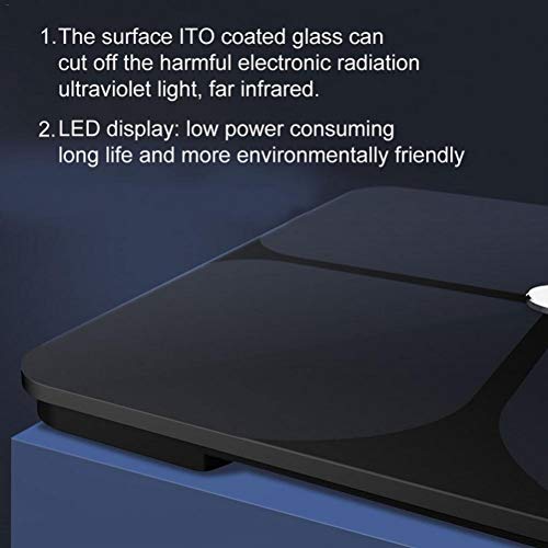 ZHAJIAN Escala de Grasa Corporal Suelo Científico Inteligente electrónico Led Digital Pesos Balanza Balanza Bluetooth