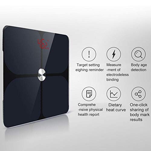 ZHAJIAN Escala de Grasa Corporal Suelo Científico Inteligente electrónico Led Digital Pesos Balanza Balanza Bluetooth