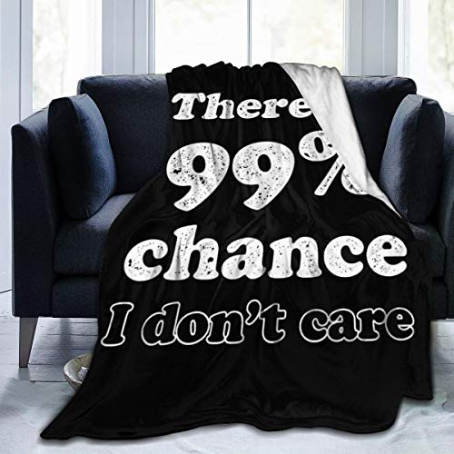 Zhangzx 99% Probabilidad No me Importa Micro Manta de Lana Lanzamiento Súper Suave Hipoalergénico Cama de Felpa Sofá Sala de Estar Dormitorio Regalos