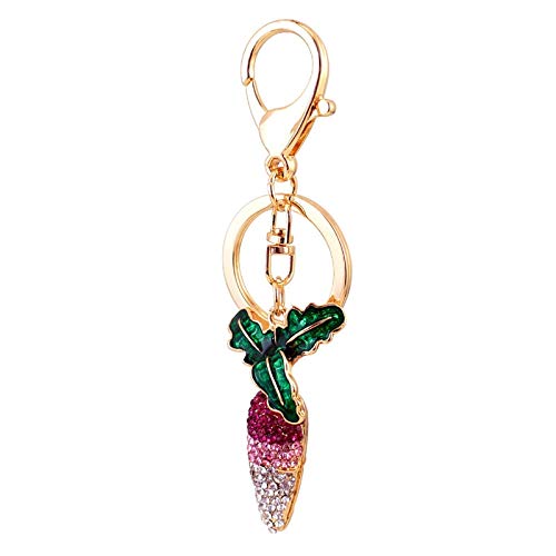 ZHENGCHENG Pequeño Colgante del Metal del Llavero del Coche de la Zanahoria de la Historieta