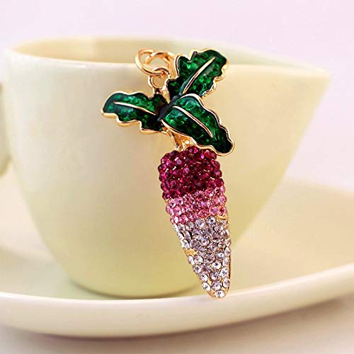 ZHENGCHENG Pequeño Colgante del Metal del Llavero del Coche de la Zanahoria de la Historieta