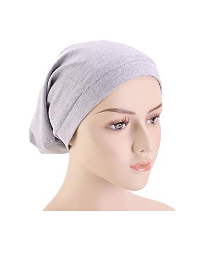 Zhhlaixing 2 Piezas de Gorro de Dormir Slouch Beanie Forro de Satén Sombrero para para Mujeres Hombre Adecuado para Gorras de Maquillaje Cáncer Quimioterapia Pérdida de Cabello