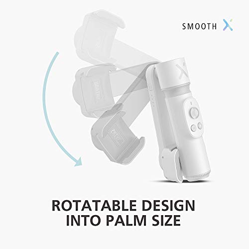 Zhiyun Smooth X Smartphone Selfie Stick Gimbal Estabilizador,Mano Móvil Gimbal para iPhone 11 Samsung Huawei Android/iOS, Extensible Selfie Stick Edición Video para Live-Streaming Vlogging Youtube