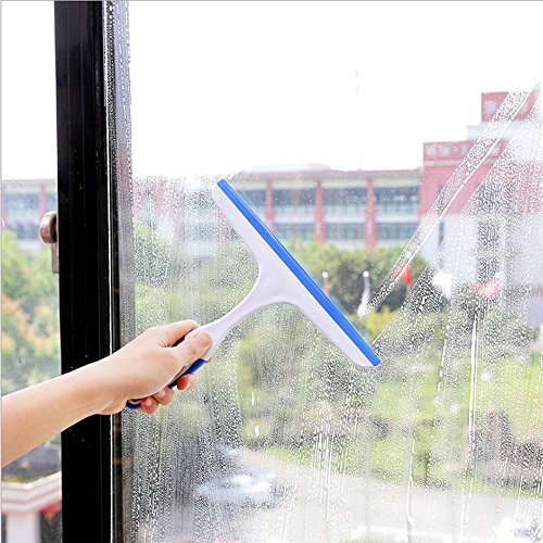 Zhouzhouji - Limpiador de cristales, para ventanas de cristal, raqueta limpiacristales, para el coche, el hogar, el baño, para limpieza de mamparas de ducha, tamaño pequeño