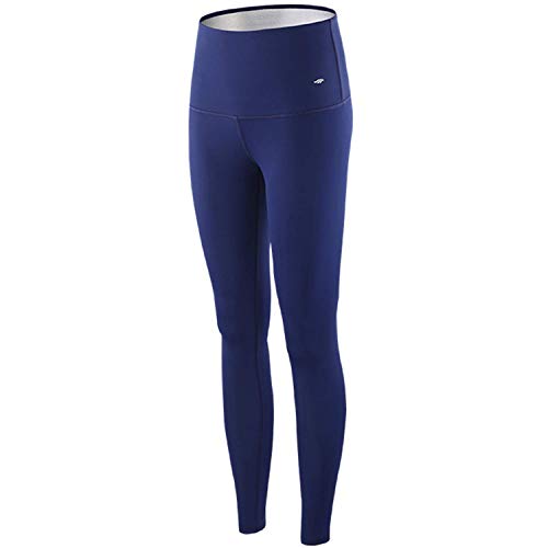 ZHRUI Pantalones para Adelgazar,Pantalones Deportivos Mujer, Pantalón de Sudoración Adelgazar, Leggings Push Up, Mallas Termicos de Neopreno, Faja Reductora Adelgazante para Deporte (Azul, L)