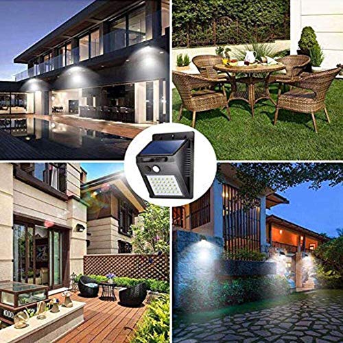 ZHUYU Sensor de movimiento Seguridad Seguridad luces solares, 30 impermeable al aire libre, a prueba de agua IP65 lámpara solar del LED con 3 modos de iluminación for exterior impermeable