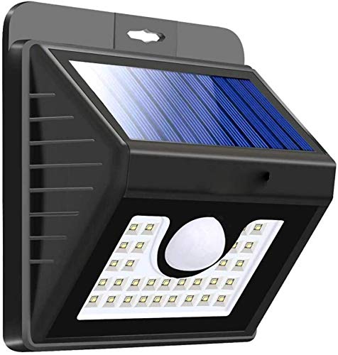 ZHUYU Sensor de movimiento Seguridad Seguridad luces solares, 30 impermeable al aire libre, a prueba de agua IP65 lámpara solar del LED con 3 modos de iluminación for exterior impermeable