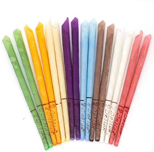 Zhybca Conos para los oídos, Velas para los oídos, encerados, Velas para los oídos, Tinnitus, Velas para Reducir el Tinnitus, 24 Conos para los oídos, olores,Natural, No tóxico (24)