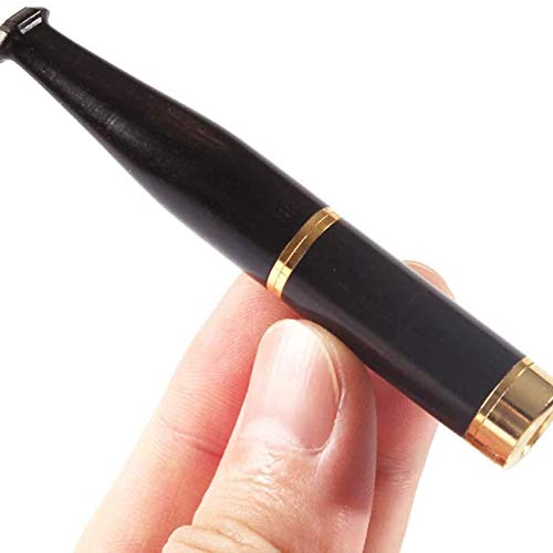 Zidao Madera Titular de Cigarrillos, Cigarrillos Titular de sándalo púrpura con Filtro de Doble Uso Dual Titular de Cigarrillos para los titulares de Cigarrillos Regulares y Normales a Delgado,Negro