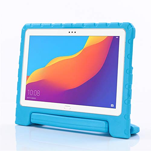 ZiHang Funda Infantil Huawei Mediapad T5 10, Carcasa Niño Antigolpes con Asa Convertible Tapa de Soporte, Funda Bebé Ligera para Huawei Mediapad T5 10 (Azul)