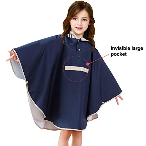 Zilee Niñas Chubasquero Impermeable Chaqueta Lluvia - Niño Poncho de Lluvia Capa Patrón Impresopara Capelina de Lluvia Ropa Impermeable para Uso Diario Senderismo Ciclismo Viajar …