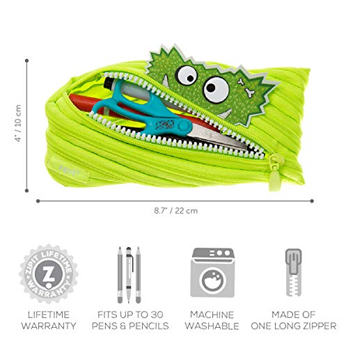 Zipit ZTM de AR de gzz Talking monstar estuche de un solo, largas reissverschluss Color Verde Lima