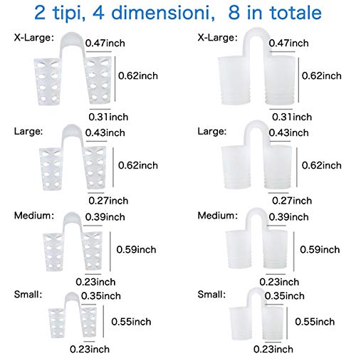 ZITFRI - 8 Dilatadores Nasales Antironquidos, Dispositivo Antironquidos, para Dormir Mejor