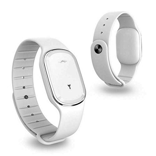 ZJN.DD Pulseras repelentes de Mosquitos, Pulseras ultrasónicas de Carga USB para Mosquitos, Reloj Inteligente antimosquitos para Adultos, niños Embarazadas. (Negro)