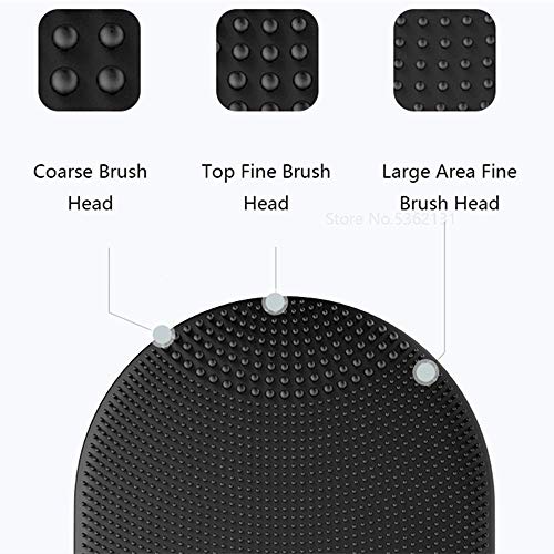 ZJY Dispositivo de Limpieza para Hombres, 2 Modos de Limpieza, 10 Niveles de Ajuste de Intensidad, Carga por inducción inalámbrica, Adecuado para Todo Tipo de Piel