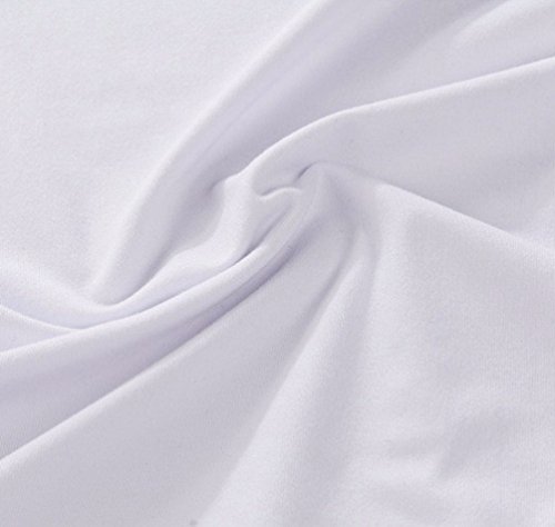 ZKOO Mujeres Camisetas Digital impresión Manga Corta T Shirt Blusas Cultivo Camisetas Tops De Verano Blanco