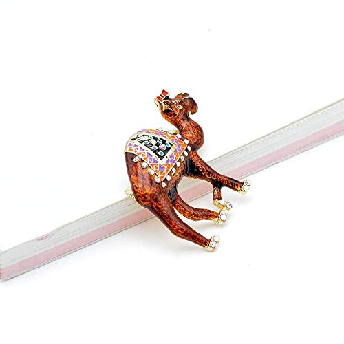 ZKZK Esmalte Camel broches Animal Lindo del Pin del Rhinestone de la Broche de Mujeres y Hombres Unisex Broche