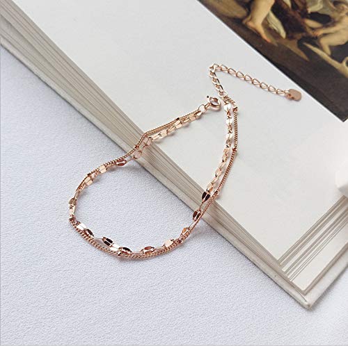 zmnbaa Joyas Europa Y Estados Unidos Viento Frío Pulsera De Metal Mujer Otoño E Invierno Marea Joyas De Mano 16.5 + 4Cm