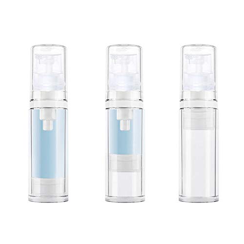 ZNEU Botellas De Spray Transparente Botella Sin Aire Bomba Aspiradora Dispensador Viaje Atomizador Recargable Cosmético Perfume Botella Spray Crema Loción Envase (Cabezal rociador)