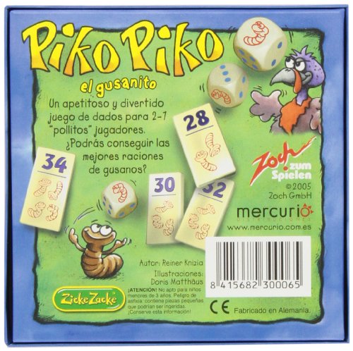 Zoch - Piko Piko, el gusanito, Juego de Mesa, Juego de Mesa en español (Mercurio Distribuciones Z0006)