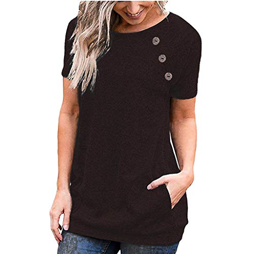 ZODOF Camisas Mujer, 2019 Blusas para Mujer Vaquera Sexy Gasa Tops Camisetas Mujer Manga Corta Sweatshirt T-Shirt