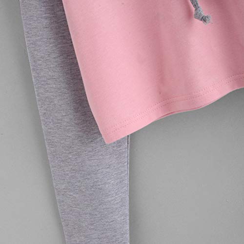 ZODOF Mujer Sudadera Manga Larga Invierno Otoño Moda Fashion Traje de Calle y hogar, Sudadera Casual de Manga Larga para Mujeres con Cuello Redondo Sudaderas con Capucha