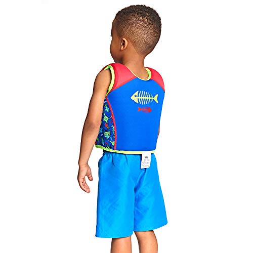 Zoggs - Chaleco Flotador para Aprender a Nadar para niños, Infantil, 801117121, Blue/Red/Green, 4-5 Years/18-25 kg