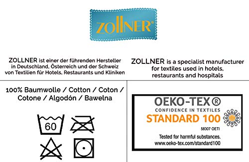 ZOLLNER 6 paños de Cocina a Cuadros, 65x65 cm, Rojo, algodón