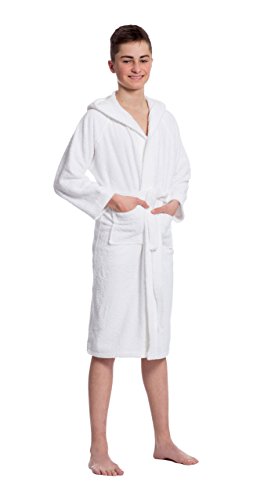 ZOLLNER Albornoz Blanco niños y niñas de 12 a 14 años, algodón, Otras Tallas